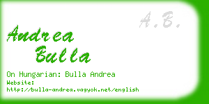 andrea bulla business card